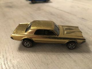 Hot Wheels Redline Custom Cougar Gold 1968 Usa