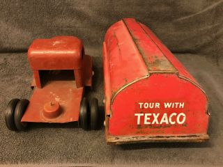 40 ' s - 50 ' s PRESSED STEEL MINNITOYS TEXACO TANKER WITH DECALS 28 