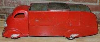 VINTAGE WYANDOTTE LARGE PRESSED STEEL 1930 ' S RIDE ON TRUCK TOY WINGS ON FENDERS 6