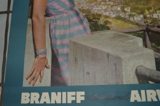 1950 ' s Braniff Airlines South America Travel Poster 26 