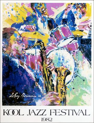 Leroy Neiman Kool Jazz Festival York 1982 Poster