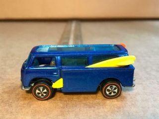 BEACH BOMB VW VAN BLUE REDLINE HOT WHEELS CAR VINTAGE DIE CAST MATTEL OLD TOY 4