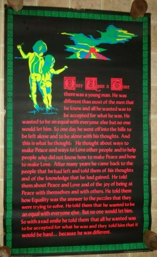 The Fable 1970 Chaden & Harrison Vintage Blacklight Poster