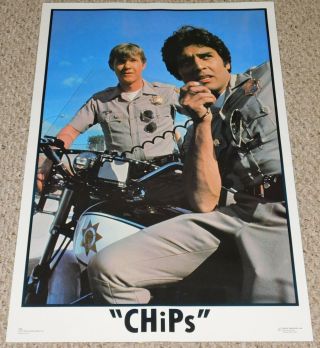 Chips Erik Estrada Ponch Jon Tv Show Police Motorcycle Poster 1977 Dargis Cops