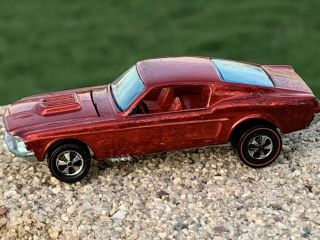Redline Hotwheels 1967 Custom Mustang (red Interior) Hot