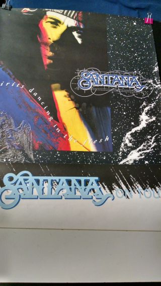 Santana On Tour 1990 Promotional Record Store Poster Pbx18