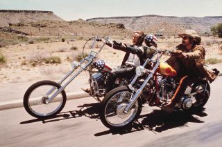 Easy Rider Fonda Hopper On Harley Chopper Motorcycle Poster Print Color 16x24