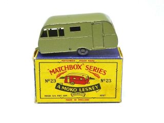 Matchbox Lesney No.  23c Bluebird Dauphine Caravan (very Rare Metallic Lime Green)