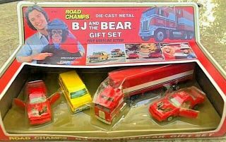 Bj And The Bear - Tv Show - Road Champs Gift Set - From 1981 - In Package