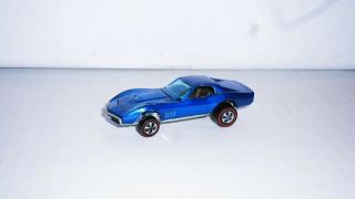 Redline Hot Wheels Blue Custom Corvette 98,  Glossy Paint