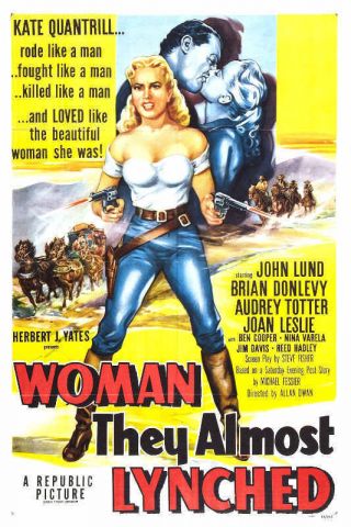 1953 Woman They Almost Lynched Vintage Western Movie Poster Print Style A 24x16