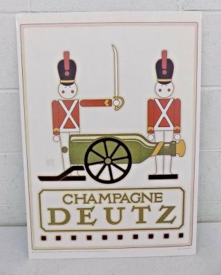 David Lance Goines Champagne Deutz 1977 20 " X 28 " Poster Matted On Poster Board