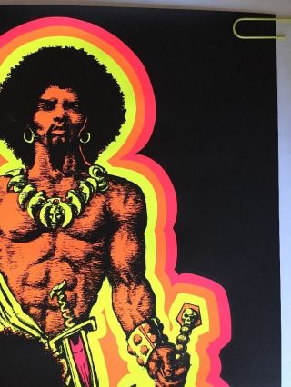 Man & Woman I Houston Blacklight Vintage Poster Psychedelic 1970 Afro 6