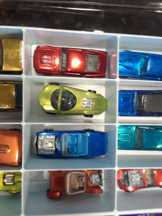 MATTEL HOT WHEELS CASE FOR 24 CARS WITH 24 CARS SOME MAY NOT BE HOT WHEELS 4