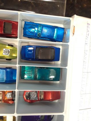 MATTEL HOT WHEELS CASE FOR 24 CARS WITH 24 CARS SOME MAY NOT BE HOT WHEELS 7