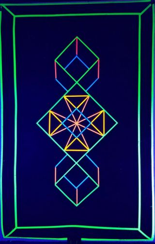 1967 Geometric 1 By Roberta Bell The Third Eye Psychedelic Blacklight Poster