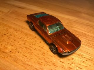 Hot Wheels Redline Custom Mustang 1968 Orange Louvered Rear Window