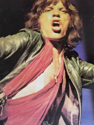 1973 Vintage Mick Jagger Rolling Stones Poster 70 