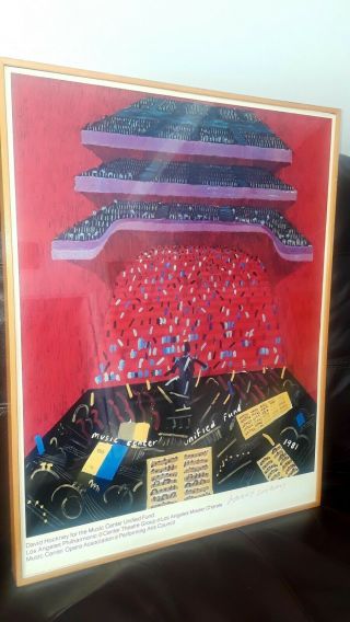 DAVID HOCKNEY SIGNED Los Angeles Music Center Fund Limited Edition Art Poster 2