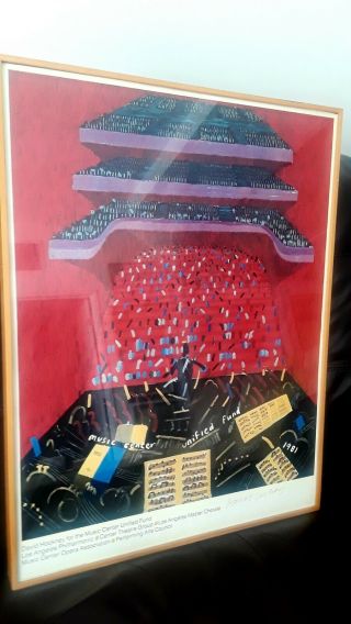 DAVID HOCKNEY SIGNED Los Angeles Music Center Fund Limited Edition Art Poster 4