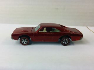 Vintage Hot Wheels Redline 1969 Custom Dodge Charger RED NM (Displayed Car) Read 2