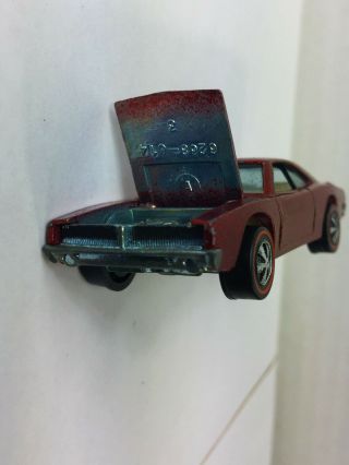 Vintage Hot Wheels Redline 1969 Custom Dodge Charger RED NM (Displayed Car) Read 5