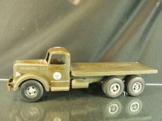 1950s Smith Miller Mack United States Army Flat Bed Pressed Steel Truck