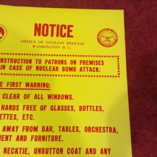 Notice Nuclear Attack Houston Blacklight Vintage Poster 4