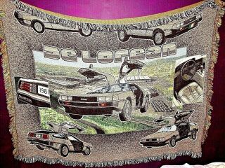 Back To Future Delorean Blanket.  Rare 65 Inches Long By 50 Inches