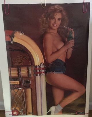 Vintage Poster Juke Box Cindy Sexy Girl Woman Pin - up Wurlitzer Soda Ad Promo 2
