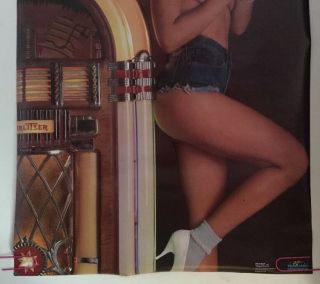 Vintage Poster Juke Box Cindy Sexy Girl Woman Pin - up Wurlitzer Soda Ad Promo 5