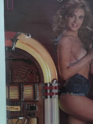 Vintage Poster Juke Box Cindy Sexy Girl Woman Pin - up Wurlitzer Soda Ad Promo 8