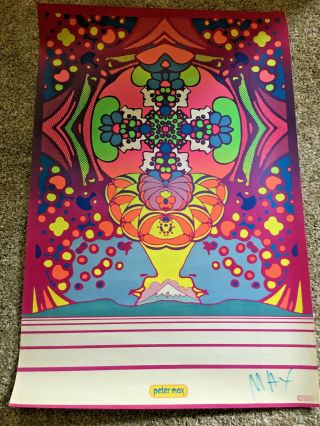 Peter Max Vintage Poster - 24 X 36 " - 1968 - 2000 Light Years
