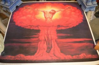 Alex Grey Nuclear Crucifixion Psychedelic Visionary Dmt Art Print Poster Vtg 80s