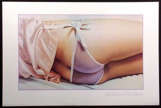 John Kacere " Silk Ribbon " Vintage Offset Lithograph Poster 1981 Make Offer