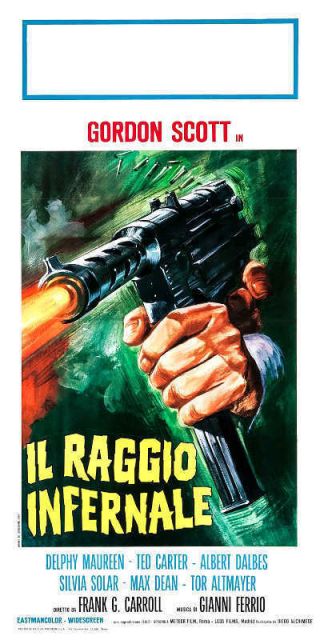 1967 Danger Death Ray Italy Vintage Science Fiction Movie Poster Print 24x12