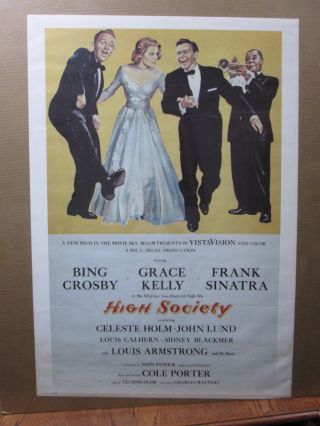High Society Frank Sinatra Grace Kelly Bing Crosby Vintage Movie Poster 12687