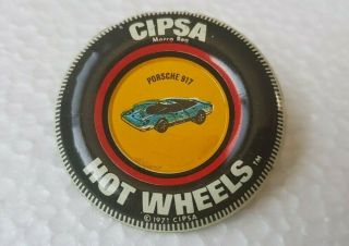 Vintage Hot Wheels Redline Cipsa 1971porsche 917 Button Badge Mexico Rare