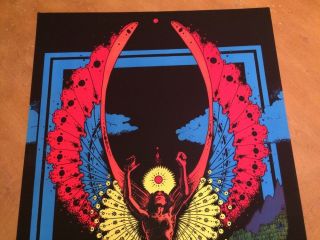 Icarus Vintage Houston Blacklight Poster Psychedelic 1973 Mythology Pin - up 70 ' s 5