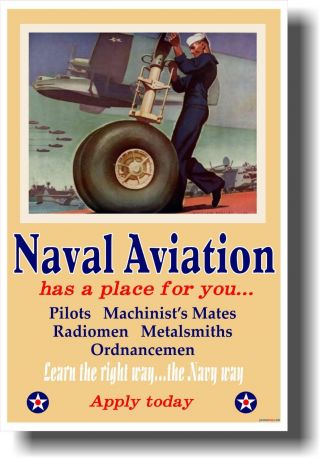 Naval Aviation Has A Place For You - Vintage Ww2 Art Print Military Poster