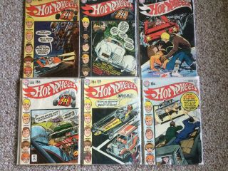 Hot Wheels Dc Comic Books Complete Set Of 6 Redline Era Bronze Age