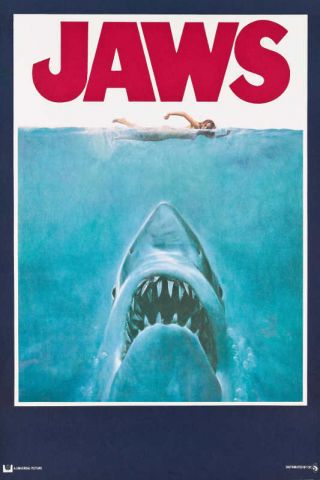 1975 Jaws Vintage Movie Poster Print 24x16 9 Mil Paper