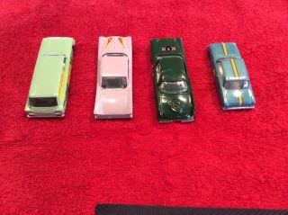 4 Vintage Hubley Rare Cars Chrysler Imperial Ford Falcon,  Buick,  Country Squire 5