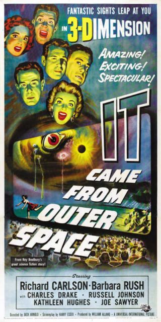 1953 It Came From Outer Space 3 - D Vintage Movie Poster Print Style E 36x18 9 Mil