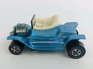 Vintage 1968 Hot Wheels Light Ice Blue Hot Heap Redline Redlines Diecast Car Usa