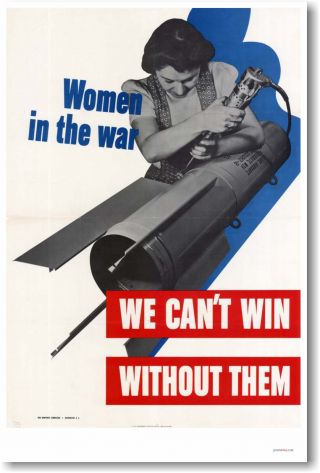 Women In The War - Ww2 Vintage Wpa Art Print Poster