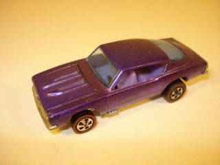 1967 Hot Wheels Redline Custom Barracuda Purple W/purple Int.  Hk