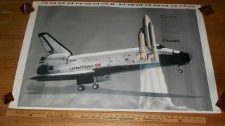 1981 Vintage Advertising Poster Bfgoodrich Space Shuttle Columbia Nasa