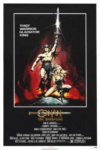 1982 Conan The Barbarian Vintage Action Film Movie Poster Print 24x16 9 Mil