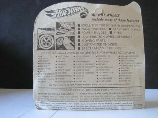 1969 Hot Wheels Redline Mustang Boss Hoss Spoilers Purple Black Roof On Card 6